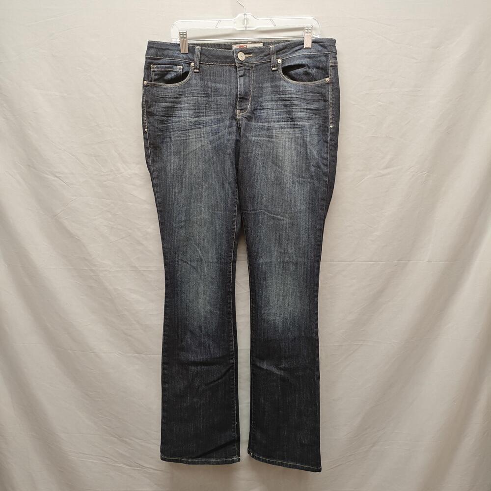 LEI Jeans Juniors 13 Long Dark Wash Ashley Midrise Slim Bootcut Stretch Denim